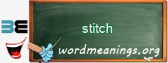 WordMeaning blackboard for stitch